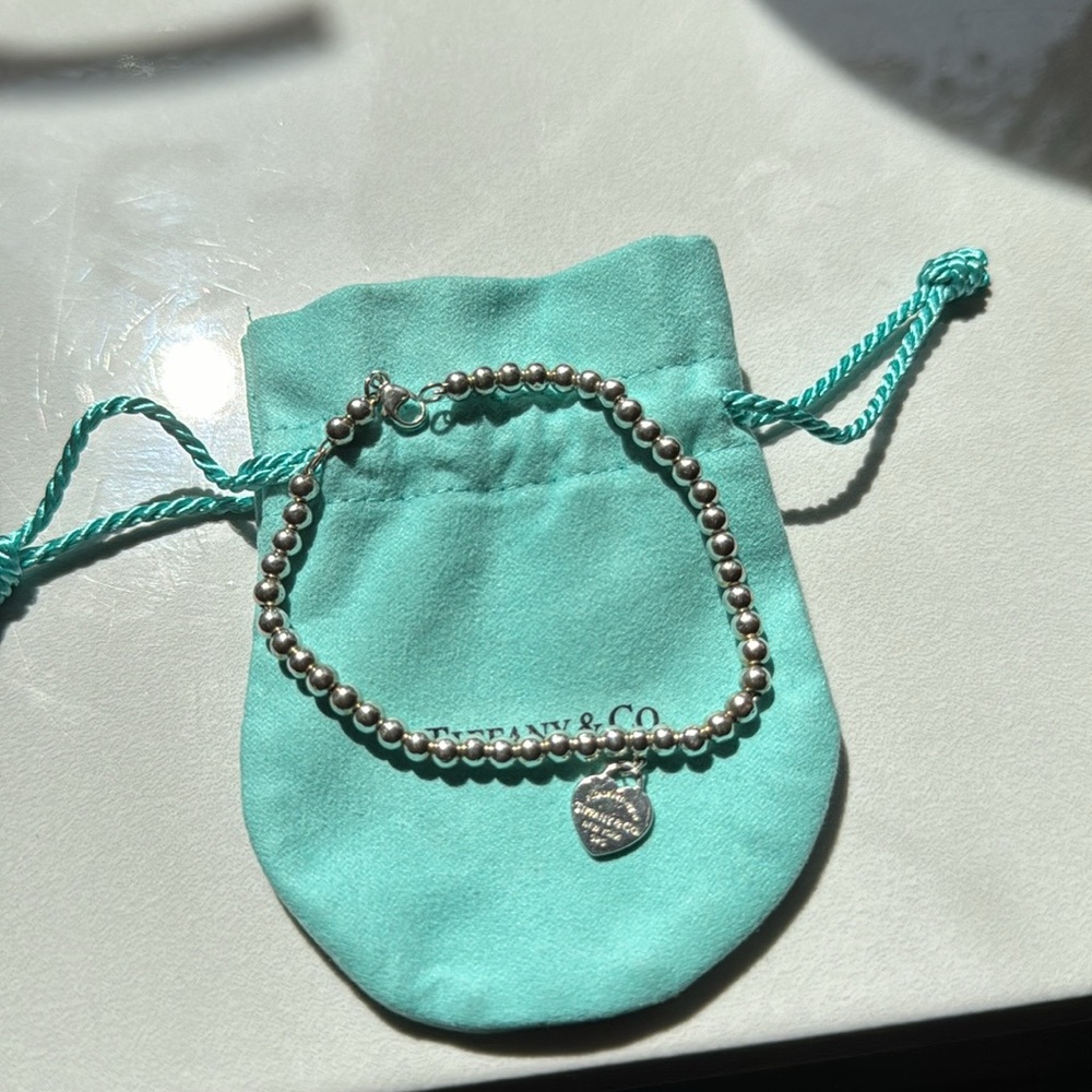 Tiffany and co beaded heart bracelet!